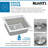 Ruvati 21-inch Drop-in Topmount Bar Prep Kitchen Sink 16 Gauge Stainless Steel Single Bowl