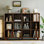 Bibliothèque cubique, étagère de rangement pour 12 cubes, bibliothèque ouverte autoportante, organisateur de vitrine avec base, pour salon, chambre à coucher, bureau à domicile