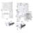 Vanity Desk with Lights, Vanity Set with Mirror,  for Bedroom, White