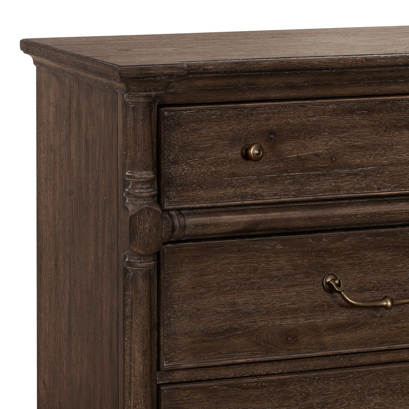 Revival Row Brown 3-Drawer Bachelor's Chest with Antique Copper Hardware