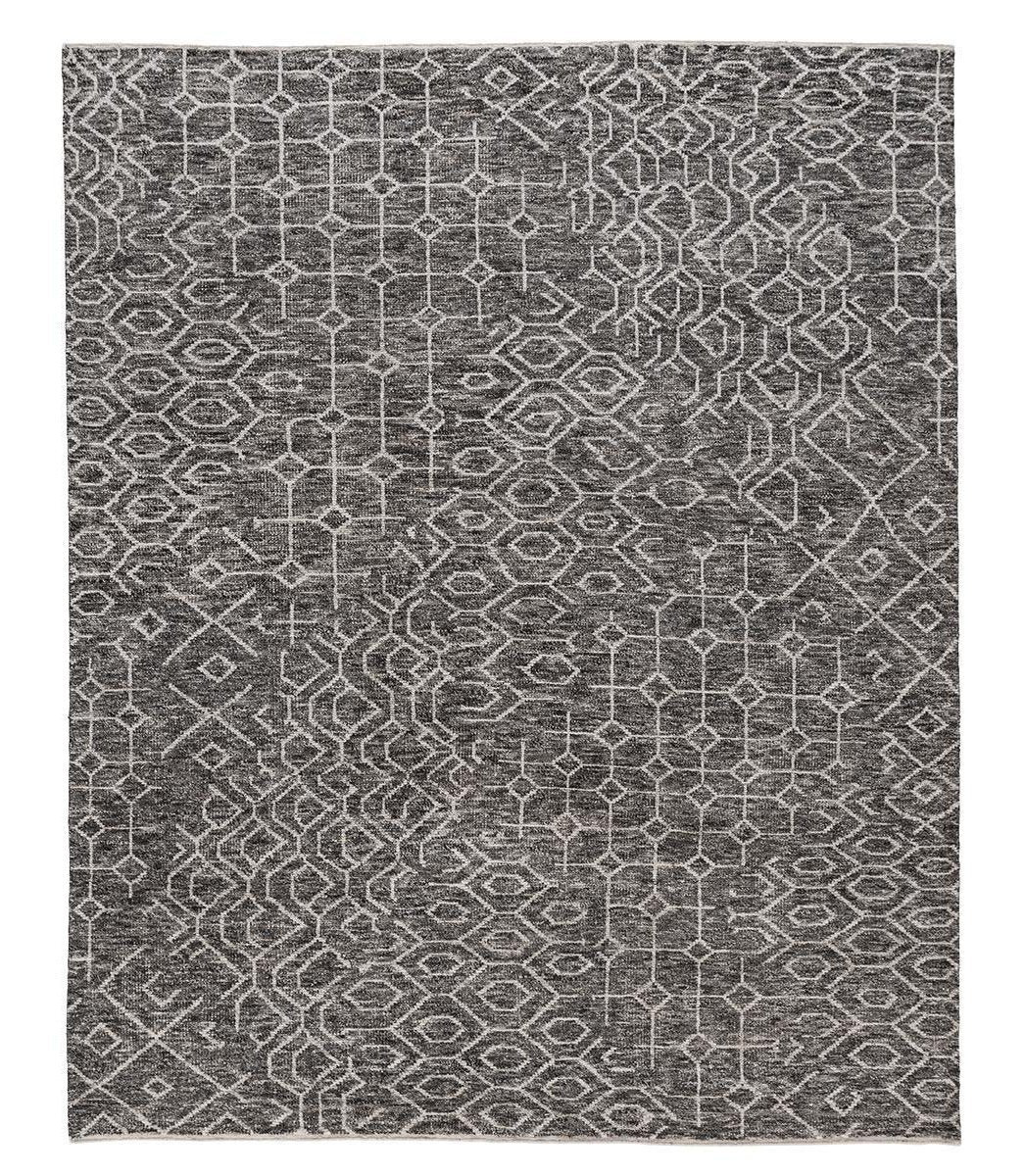 Tufenkian Sashiko Geometric Hand Knotted Rectangle 2' x 3' Wool/Silk ...