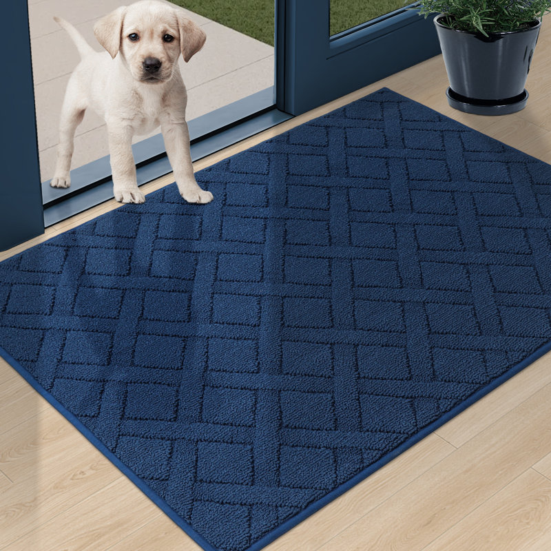Paillasson Dioselina, L 32 po x L 48 po, Bleu