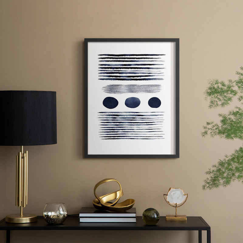 Abstract CCCLXXVI Framed Print - Ready To Hang, 14" H x 11" W, Black