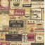 Kitchen Recipes Tea and Coffee Labels 32.8' L x 21" W Wallpaper Roll-28969884