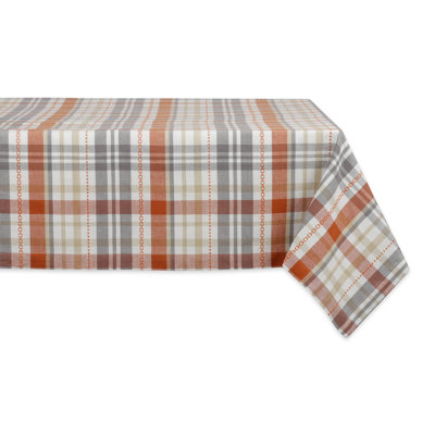 Mariadel Machine Washable Cotton Plaid Tablecloth