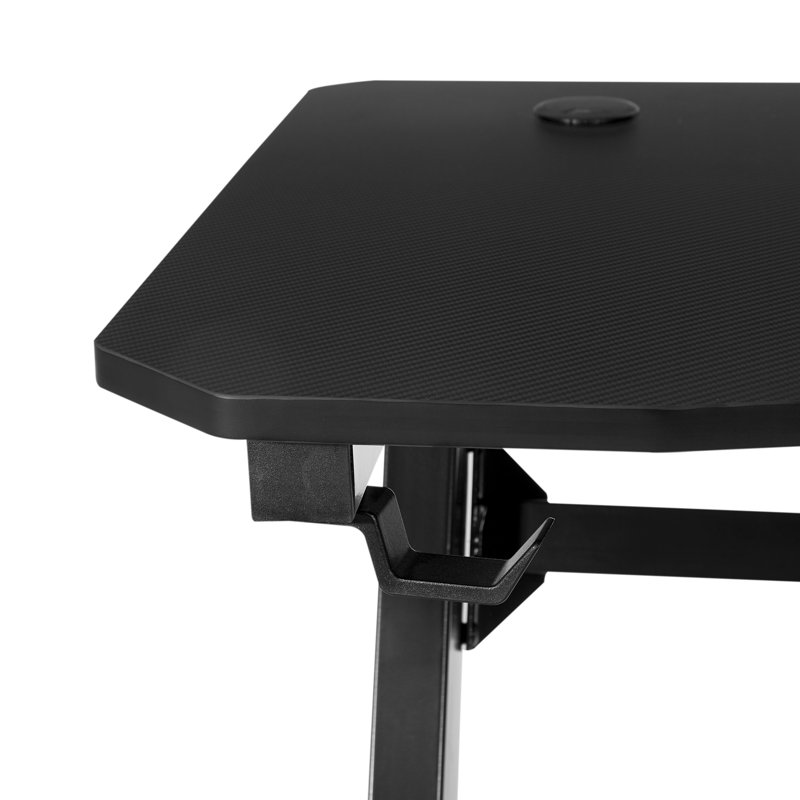 Metal Base Writing Desk, Black