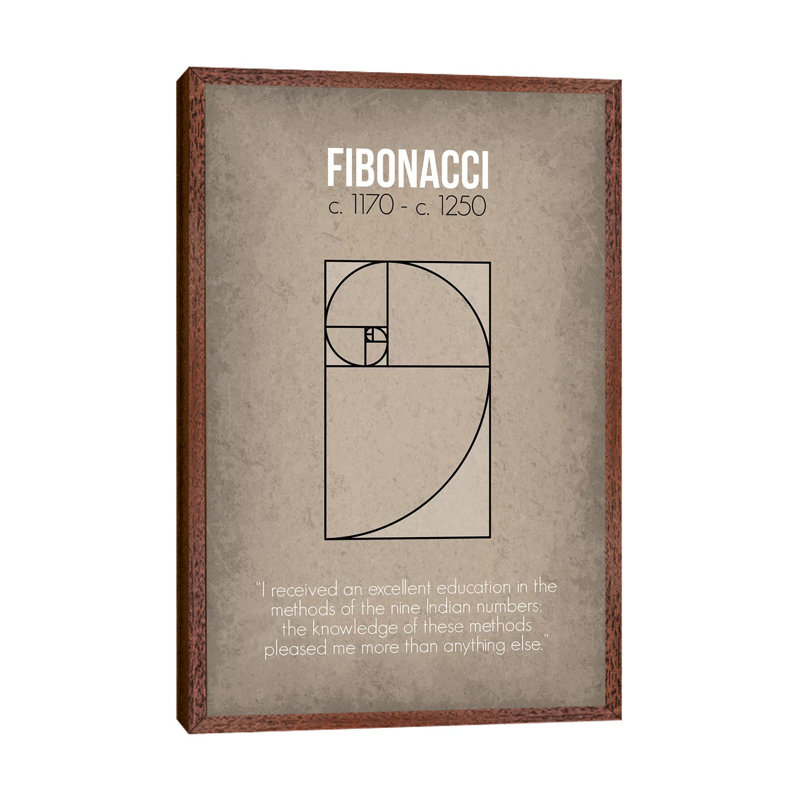 Fibonacci, Classic Brown Wood Framed, 152.5 cm H x 101.5 cm W
