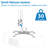 Mount-It! Projector Height Adjustable Universal Stand and Ceiling Mount, 30 lbs. Capacity