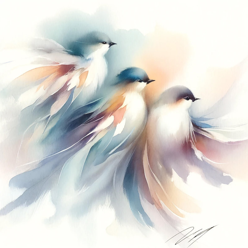 «Whispering Winds» sur toile, H 20 po x l 20 po x P 1,5 po