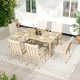 Willesden Rectangular Aluminum Dining Set with Cushions