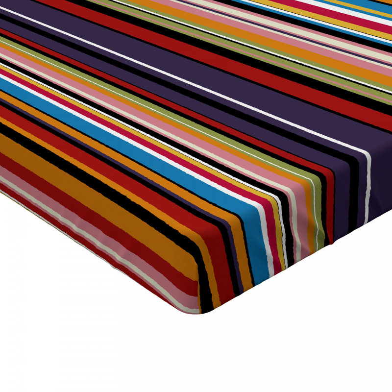 Microfiber Striped Fitted Sheet, Full Fitted Sheet