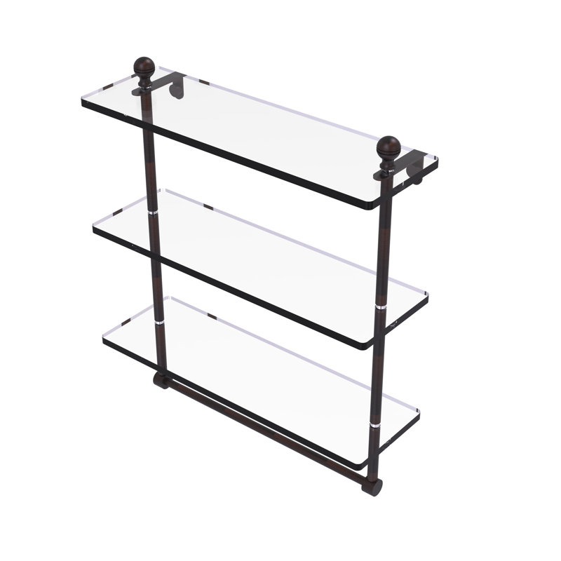 Tablette à 3 niveaux avec barre à serviettes Gober, 16", Bronze vénitien