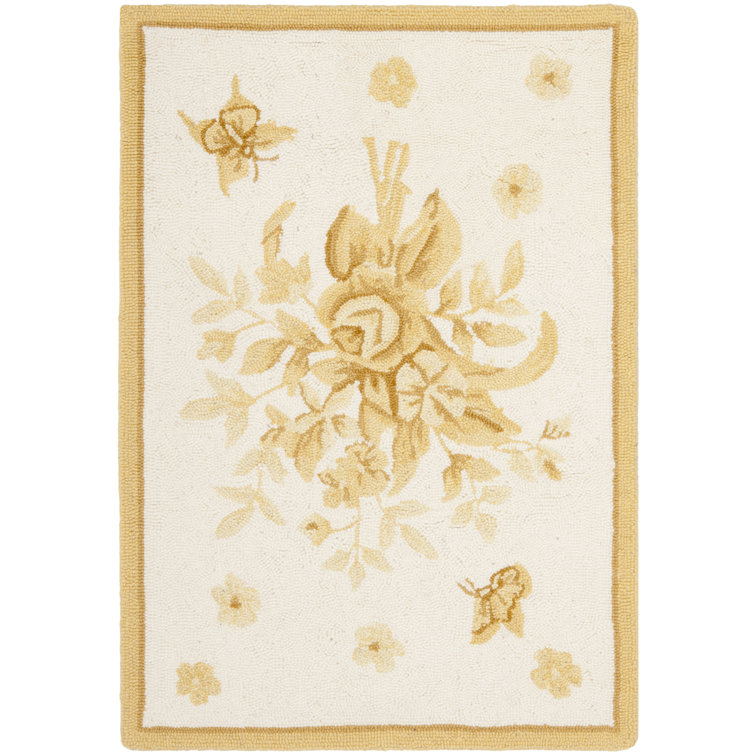 Hollander Hand-Hooked Wool Gold Area Rug