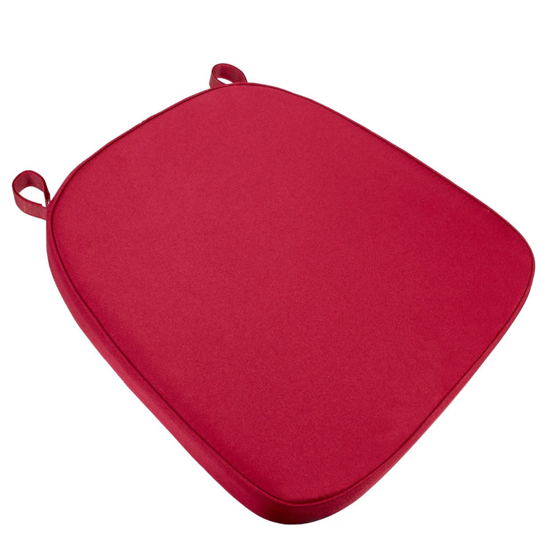 2" Thick Chiavari Chair Pad with hook & loop fastener Straps by Chivari, Burgundy