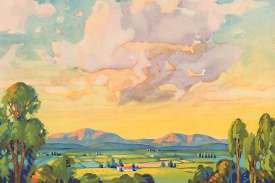 «Landscape and Summer Clouds», reproduction de photo, 20 po x 30 p