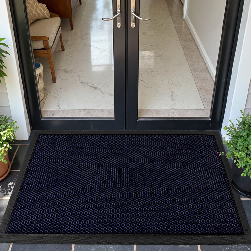 Paillasson antidérapant pour l'extérieur, L 36 po x L 60 po, Bleu
