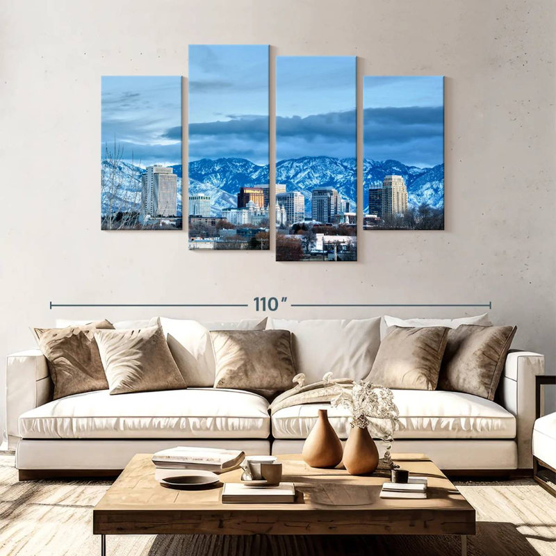 Nicci Salt Lake City en hiver, H 54 po x l 84 po