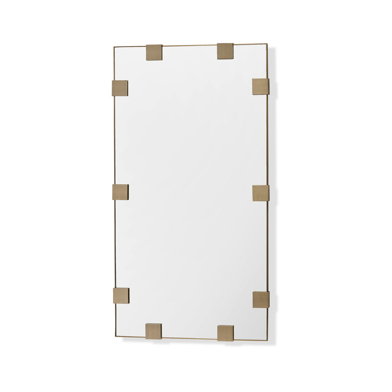 Nippon Flat Metal Beveled Wall Mirror, 60" x 32"