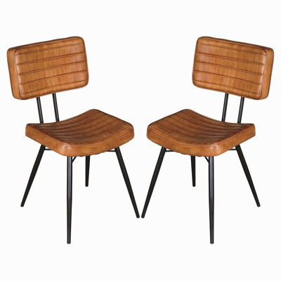 Ensemble de 2 chaises d'appoint capitonnées