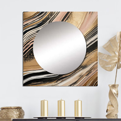 Kloe - Abstract Marble Square Mirror For Wall Art Decor