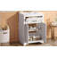 Meuble-lavabo 24 po avec lavabo en céramique intégré, armoire de salle de bain avec 2 portes et 1 tiroir basculant-1057391809