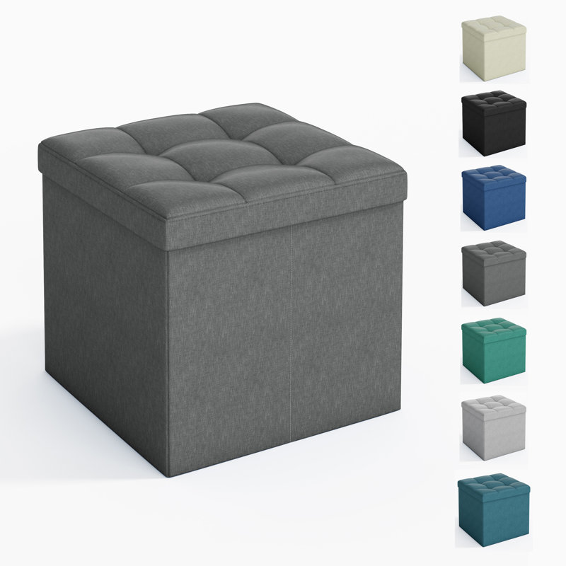 37.5cm Wide Standard Ottoman, Dark Grey