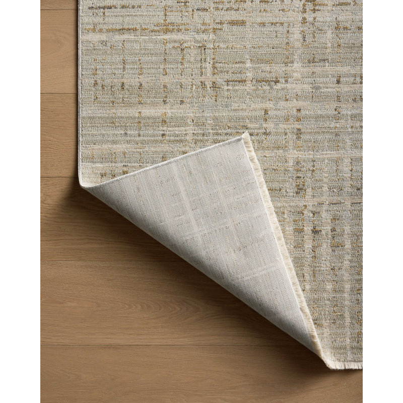 Marlia Mist / Gold Area Rug, Runner 2'6" x 8'