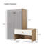 Range-chaussures avec banc et tablettes réglables pour le hall d'entrée - spacieux, esthétique moderne, banc d'armoire multifonctionnel blanc et gris