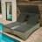 Rattan Patio Daybed With Shelter Roof, Adjustable Backrest, Storage Box And 2 Cup Holders-1557590513