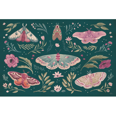 «Winged Study I Plum» par Janelle Penner, reproduction d'art sur toile tendue