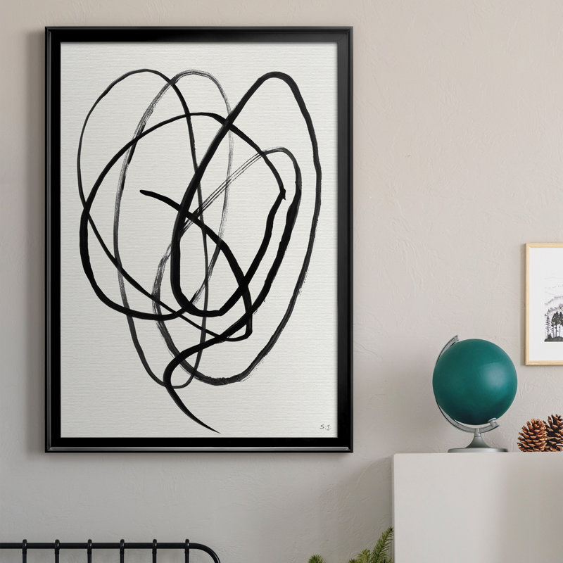 " Skate Away I " Painting Print, 36.5" H x 26.5" W  x 1" D, Black