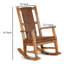 Chaise berçante Marv avec assise et dossier en similicuir brun chêne rustique
