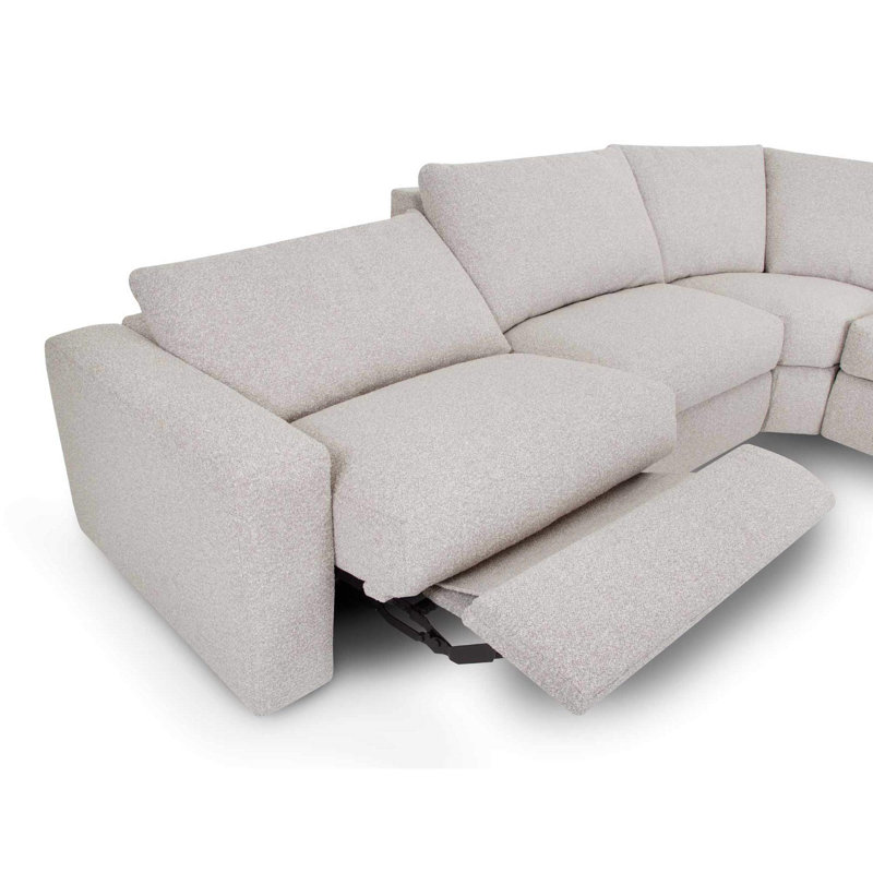 Dehn 5-Piece Power Reclining Sectional, Tan Polyester