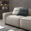 Coussin de canapé modulaire en cuir blanc