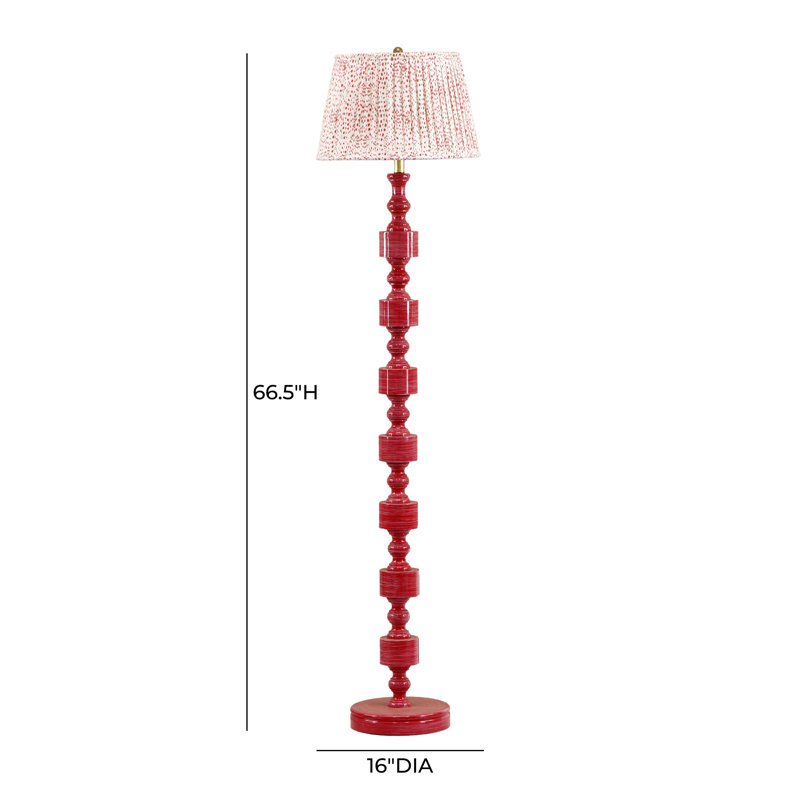 Pink Spotted Floor Lamp