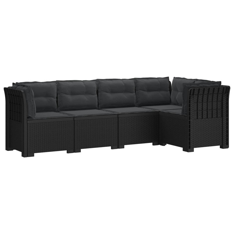 234 cm W Patio Sofa with Cushions, Anthracite, Anthracite