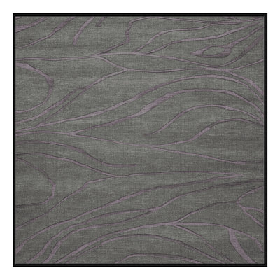 Machine Washable Abstract Black Area Rug