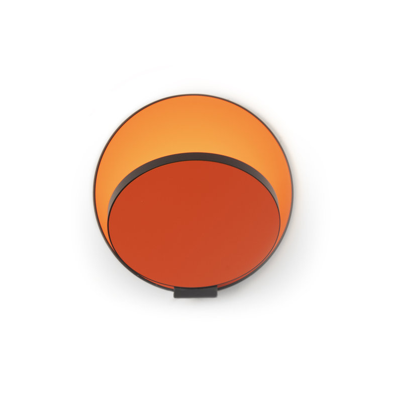 Plafonnier encastré à DEL 1 lumière Gravy, Orange mat / noir métallique