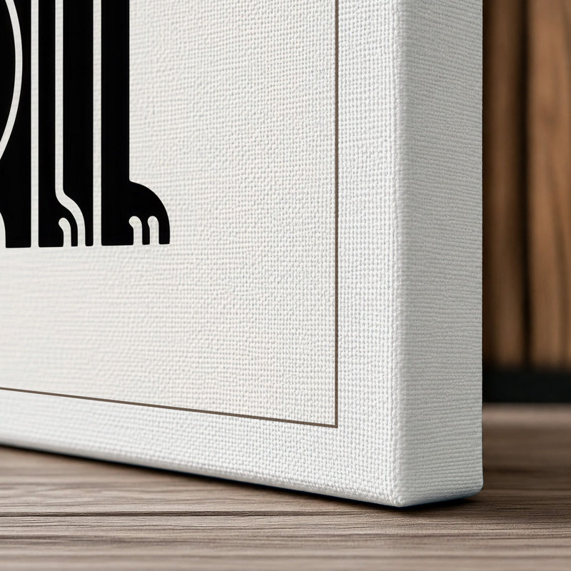 Cat Geometric - Wrapped Canvas, 18x12 - 45.7 x 30.5 cm, White Border