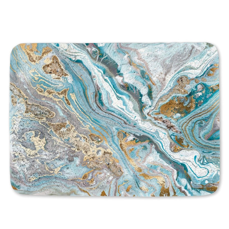 Faulkland Microfiber / Microsuede Non-Slip Bath Mat, 21"W x 34"L