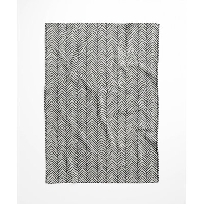 Chevron Block Velveteen Fleece Blanket