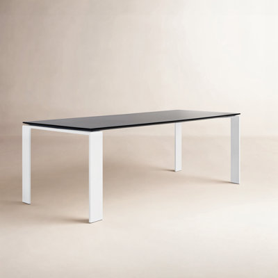 Four Metal Base Dining Table