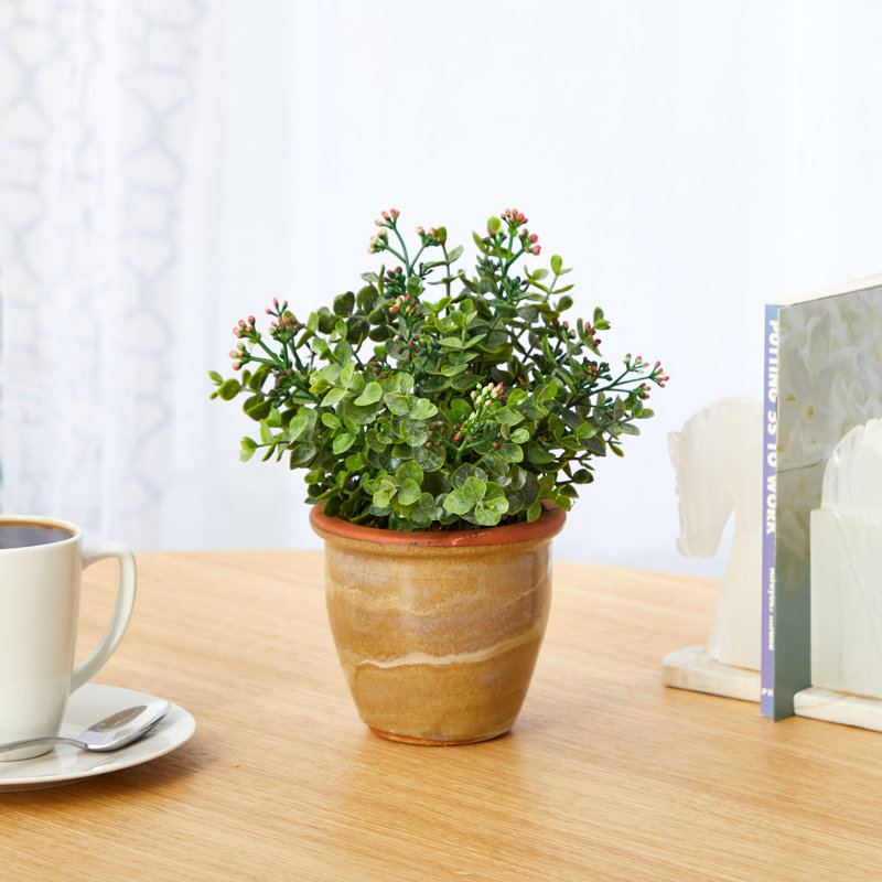 Eucalyptus artificiel 10 po en pot de fleurs