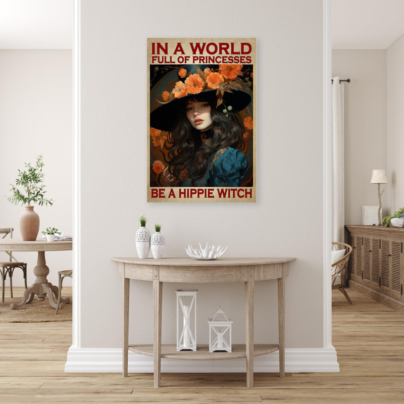 «Be A Hippie Witch», impression sur toile, H 36 po x l 24 po x P 1,25 po