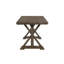 Table de salle à manger à hauteur de comptoir Magnifiquement fabriquée Table de salle à manger Robuste avec base à tréteaux Chaise rembourrée Finition en bois riche Mobilier de salle à manger au charme naturel Brun rustique-1921235437