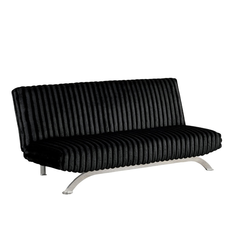 Canapé-lit futon de style contemporain, Noir