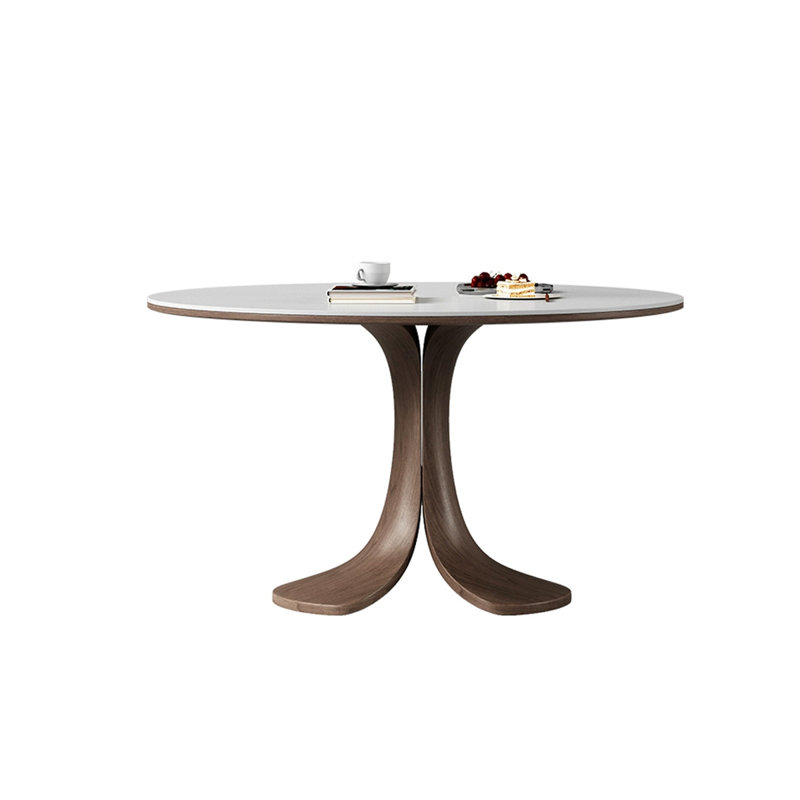 Table de salle à manger blanche en noyer blanc, H 29,53 po x L 43,31 po x l 43,31 po