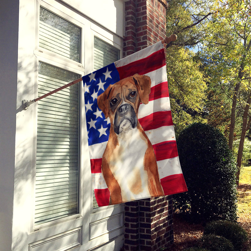 Drapeau de maison en polyester à 2 côtés Shahnur, Boxer brun