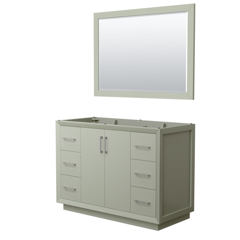 Base de meuble-lavabo simple 47,25 po Strada seulement, Vert clair / gris