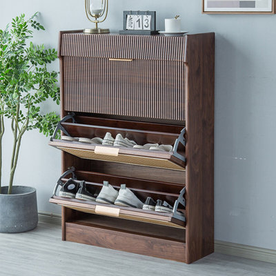 Retro large storage shoe cabinet
